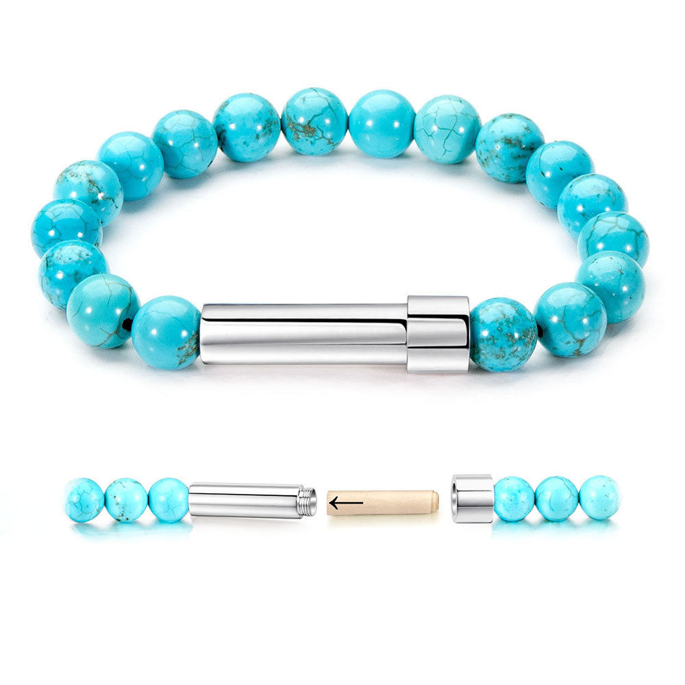 Stainless steel bracelet with nature stones
