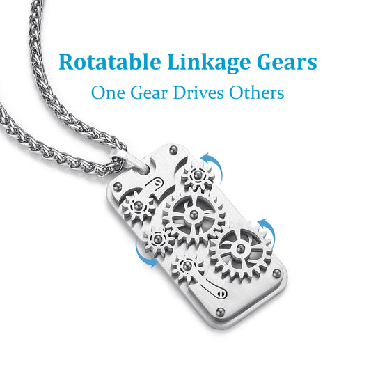 Stainless Steel Gear Necklaces