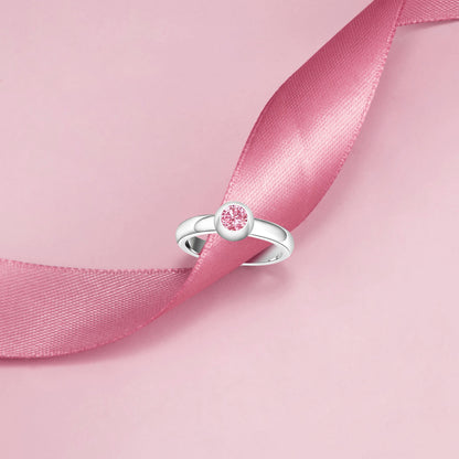 Customizable Stainless Steel Ring for Women with 12 AAA Zirconia Birthstones